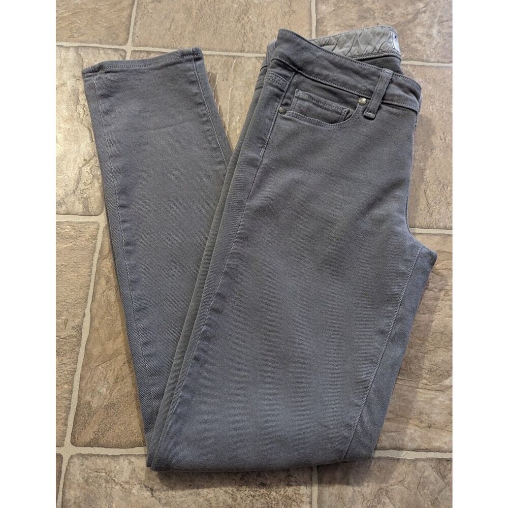 Paige Size 26 Women's Elastic Waist Light Green Cotton Blend Straight Pants 1939